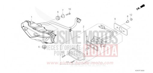 TAILLIGHT/LICENSE LIGHT CBF125MEFT de 2026